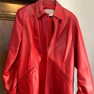 Vera Pelle Italian red coat